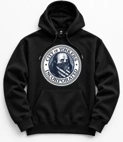Black City of Yonkers Hoodie by CYI Hats - Yonkers streetwear
