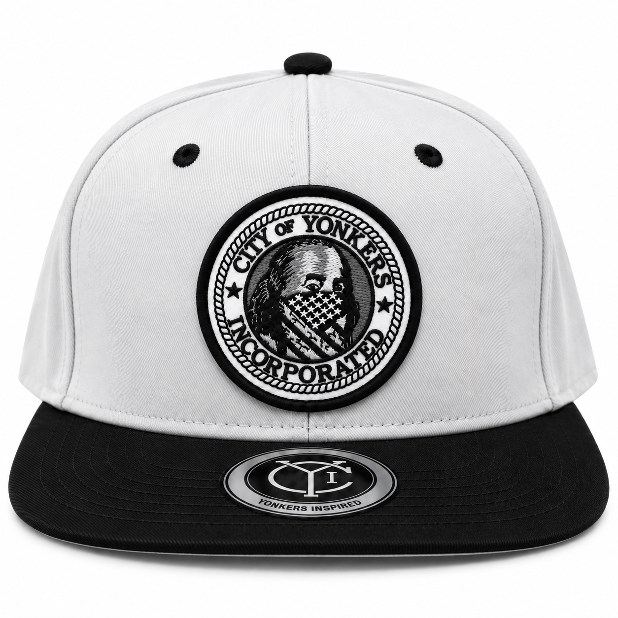 White and Black CYI SnapBack Hat