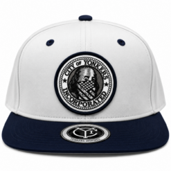 Ben Frank White and Navy SnapBack